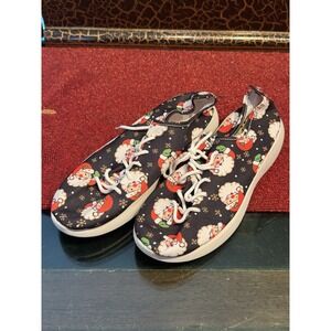 Christmas Santa Claus Sneakers Shoes EU 39 Women's 8-8.5 Retro Holiday Lace Up